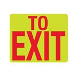 Luminescent To Exit 10"x12" Sign